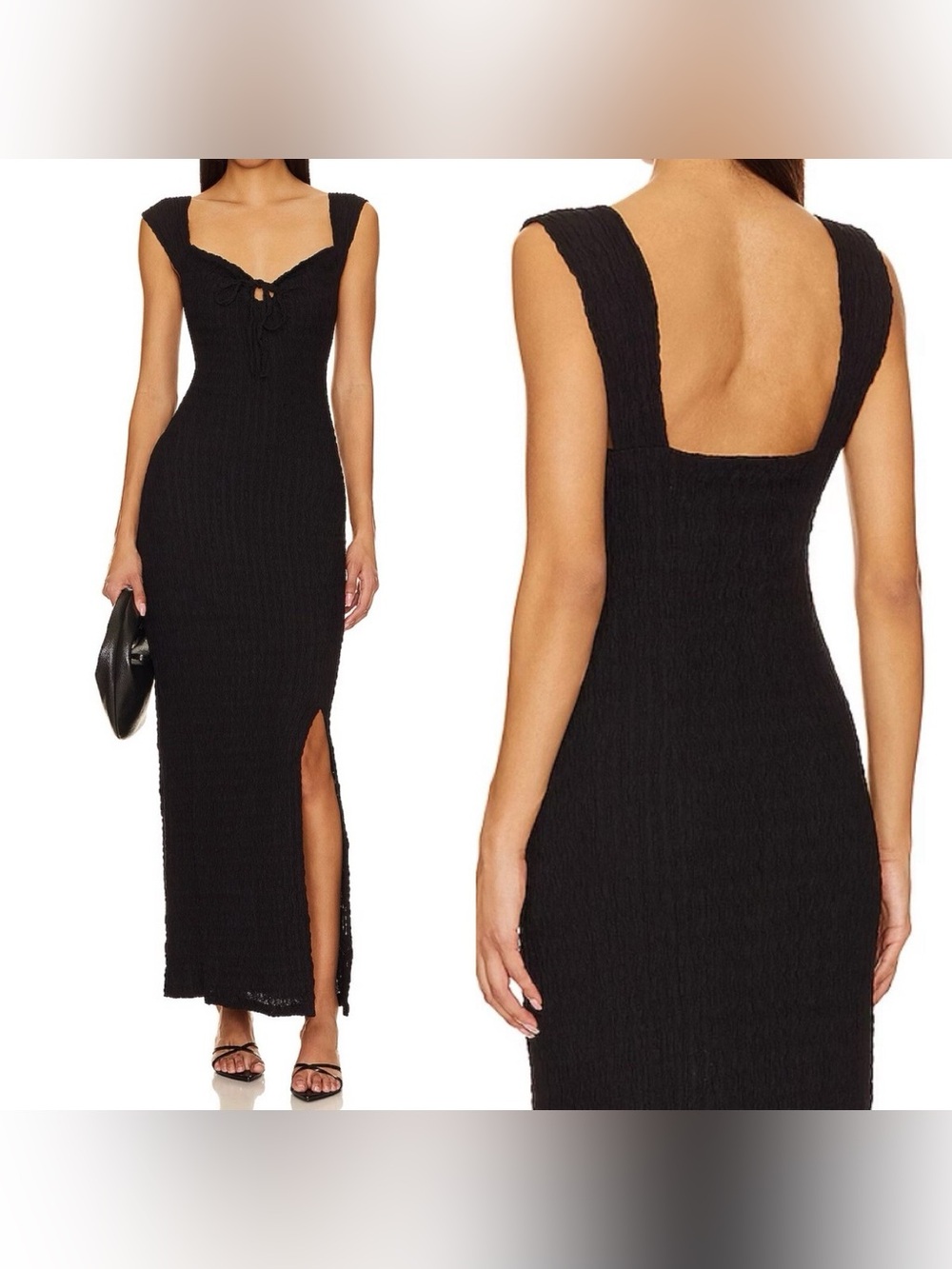 Free People Beach Eleni Bodycon Maxi Dress – Black – Size L